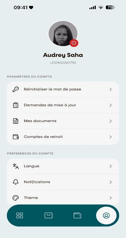 Compte de retrait