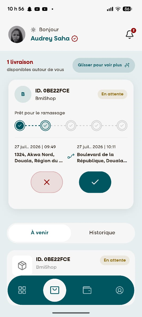 Nouvelle commande client