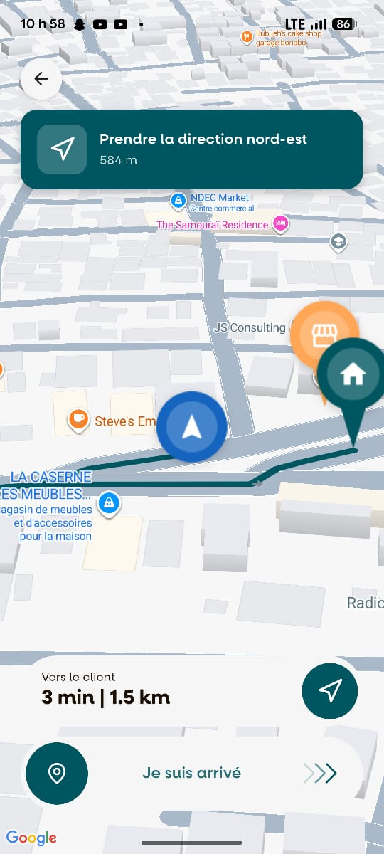 Je suis arrivé